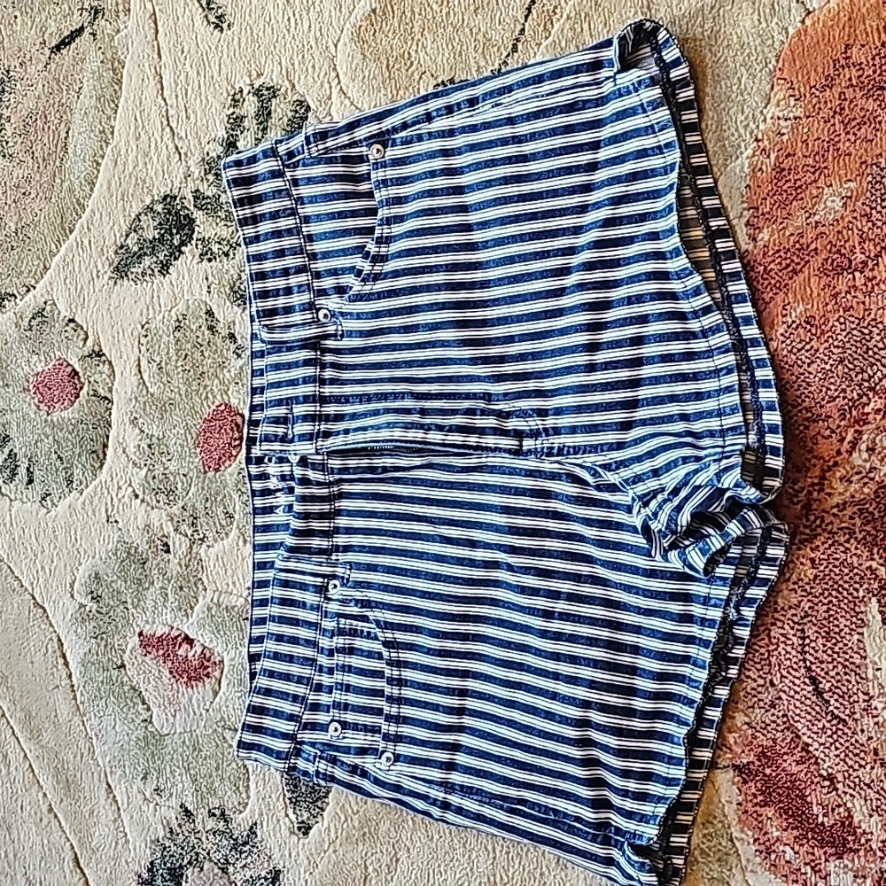 American eagle striped high rise shortie